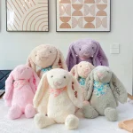 Thỏ Bông Jellycat Thêu Tên Theo Yêu Cầu - Thỏ Tai Dài Lông Mềm Cho Bé Người Yêu Gấu Bông Quà Tặng Noel