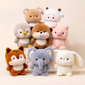 Gấu bông mini các loại động vật heo, gà, cún, chim cánh cụt, voi, cáo, chồn, gấu trúc, thỏ, cừu...
