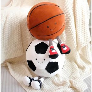 Gấu Bông Hình Quả Bóng Đá Size 35cm - Gấu Bông Bóng Chuyền , Bóng Rỗ Mềm Mịn Đáng Yêu Món Qùa Vô Cùng Ý Nghĩa