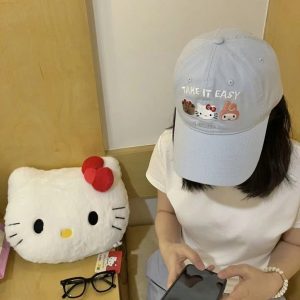 Bedivar gấu bông Kitty Dễ Thương Đầu Mèo Sang Trọng Ném Gối Sofa Đầu Giường Đệm Ngủ Gối